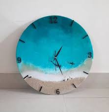 Box Ocean Resin Clock