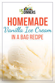 best homemade ice cream in a bag recipe