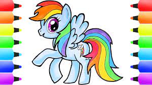 how to draw rainbow dash my little