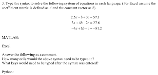 3 type the syntax to solve the