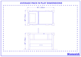 average pack n play dimensions with