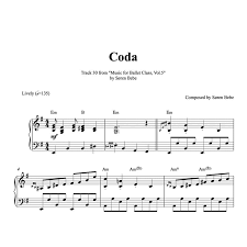 Coda audio offers a wide range of system solutions for every touring application from small club superior sound quality, reliability, compact size and easy handling make coda audio systems the. Coda Piano Sheet Music For Ballet Class By Soren Bebe Pdf