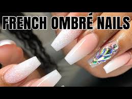 french ombre coffin nails tutorial