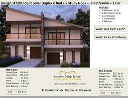 Split Level Duplex Townhouse Design 475