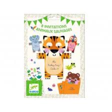 Djeco Invitation Cards Wild Animals Takatomo De