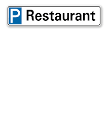 Parkplatzreservierer Parkplatzschild Restaurant P