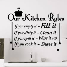 Our Kitchen Rules Wall Decal