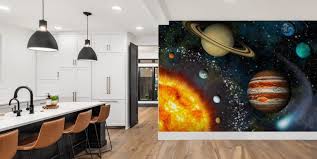 solar system wallpaper planet wall