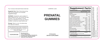 private label prenatal gummy vitamin