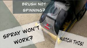 bissell pro heat wont spray brush not