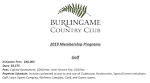 Burlingame Country Club Membership Initiation Fees and Monthly ...