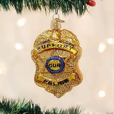 christmas tree police badge