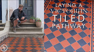 lay victorian tiles for a pathway