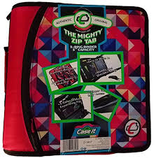 Case It Mighty Zip Tab 3 Inch Zipper Binder Printed Red Design May