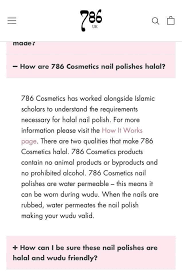 786 nail polish is not halal here is why