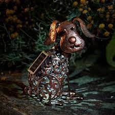 Dog Led Silhouette Garden Ornament