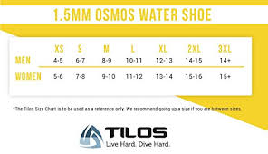 Tilos Osmos Water Draining Vented Sock 1 5mm Neoprene Booties Grey Xs Size 4 5