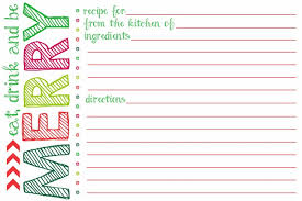 Printing Recipe Cards Word Download Them Or Print
