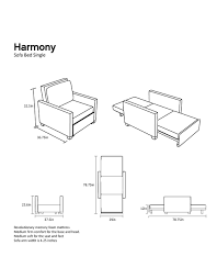 harmony single sofa bed with memory