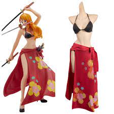 One Piece Nami Swimwear Cosplay Costume Outfits Halloween Carnival Par –  Coshduk
