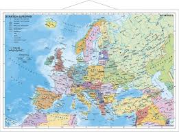 Gemessen an der weltweiten landfläche von 149,6 mio km² beträgt der anteil europas mit 10,180 mio km² nur ~7% und damit ist der europäische kontinent eines der dichter. Europakarte Pol Klein Mit Leisten Poster Stiefel Verlag