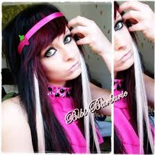 Black and pink drama hair. Bibibarbaric S Articles Tagged Emo Page 8 Bibi Barbaric Scene Girl From Germany Skyrock Com