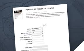 Powergrip Tension Calculator Gates Design Center