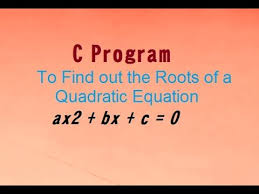 quadratic equation in c age you