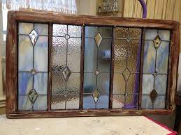 Stained Glass In Old Window Frame