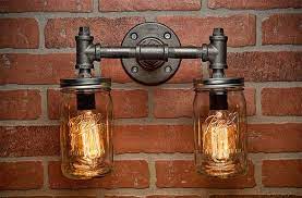 Lighting Mason Jar Light Steampunk