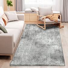 homcom grey rug modern abstract area