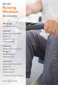 rowing machine workout on