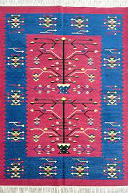 flat woven cotton dhurrie rug roman