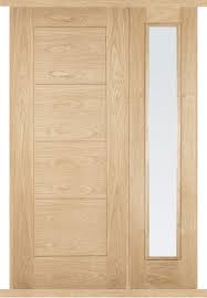 modica oak side panel door set modern