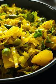 aloo patta gobhi indian style cabbage