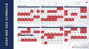 red sox announce 2020 season schedule
