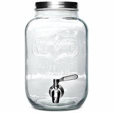 1 Gallon Glass Beverage Dispenser With