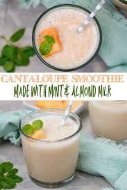 cantaloupe smoothie with mint blues