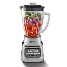 oster one touch 6 cup blender with pre programmed settings and glass blender jar