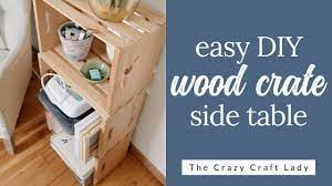 diy wood crate side table easy diy