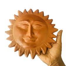 Terracotta Sun Face Clay Handmade