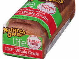 whole grain sugar free bread nutrition