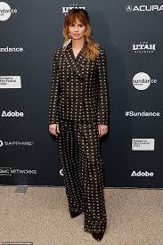 Debby Ryan suits up for the world premiere of her film Shortcomings at the  Sundance Film Festival 
