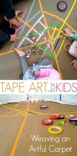 bluebell montessori masking tape art
