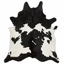 small cowhide rug black and white