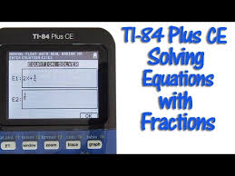 ti 84 plus ce solving equations with