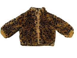 Cat Jack Baby Faux Leopard Fur Coat