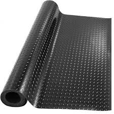 black garage gym floor mat roll pvc