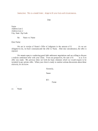 sle letter rejecting settlement