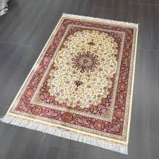 4 x6 handknotted silk carpet home